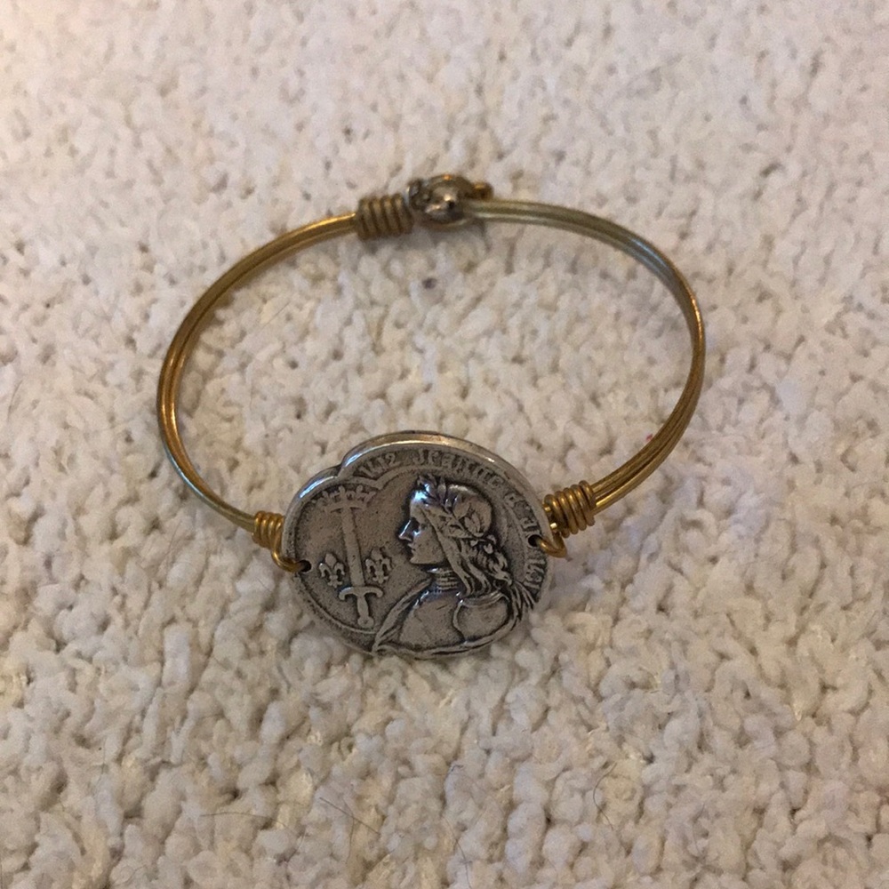 Luca & Danni  Gold-Tone Coin Medallion on Metal Cuff Bracelet